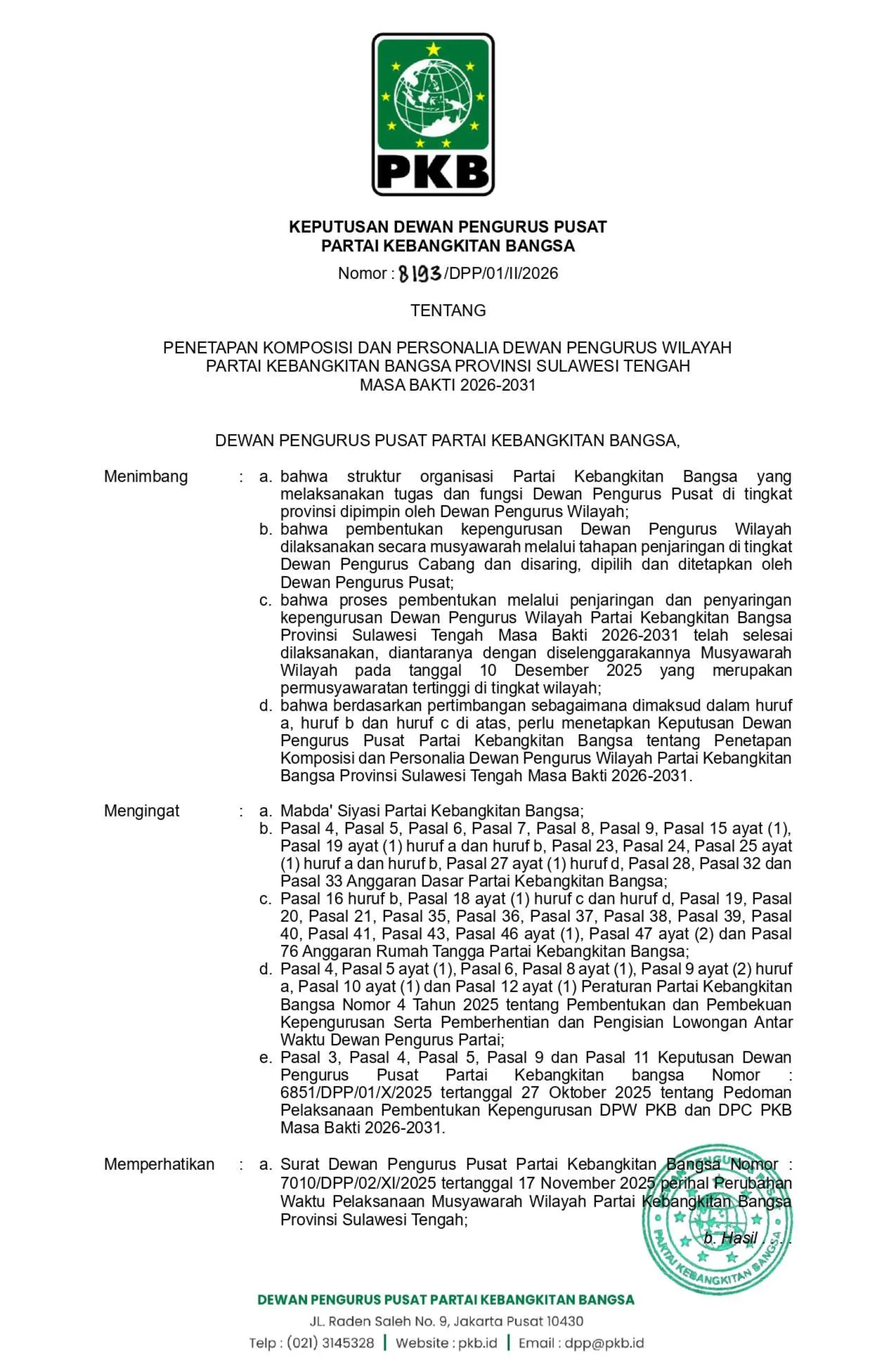 8193 dpw provinsi sulawesi tengah 1