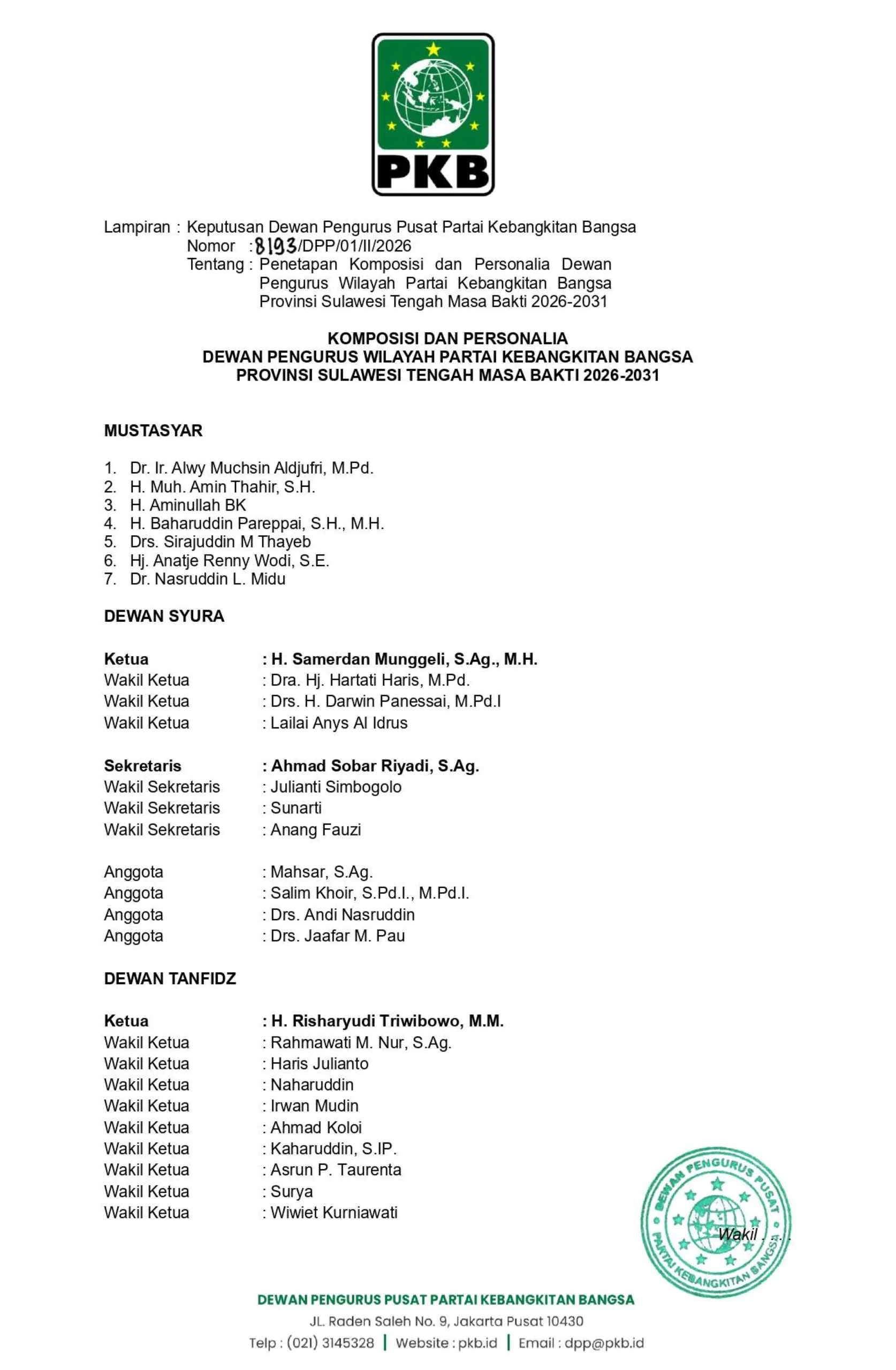 8193 dpw provinsi sulawesi tengah 3